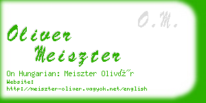 oliver meiszter business card